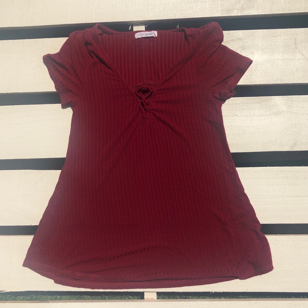 Lace up T-shirt